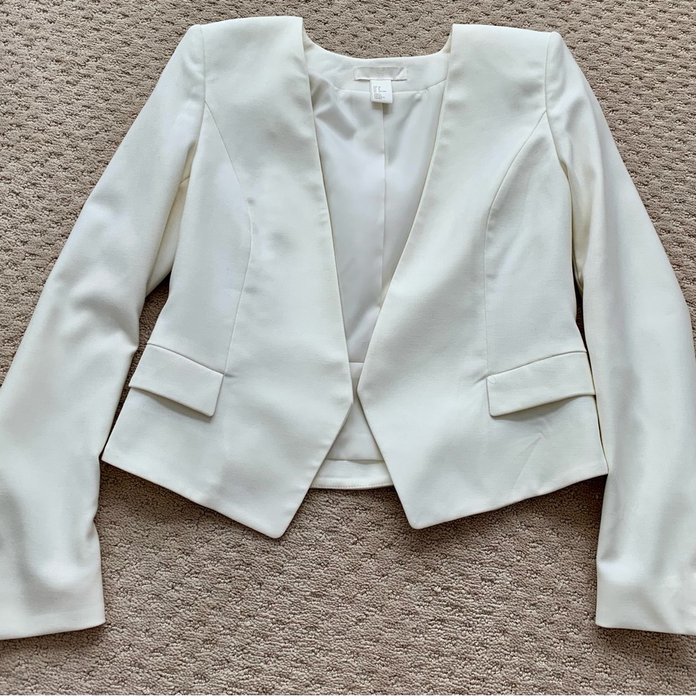 H&M Cream Blazer-  Size 8